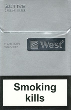 West Fusion Silver Cigarettes pack